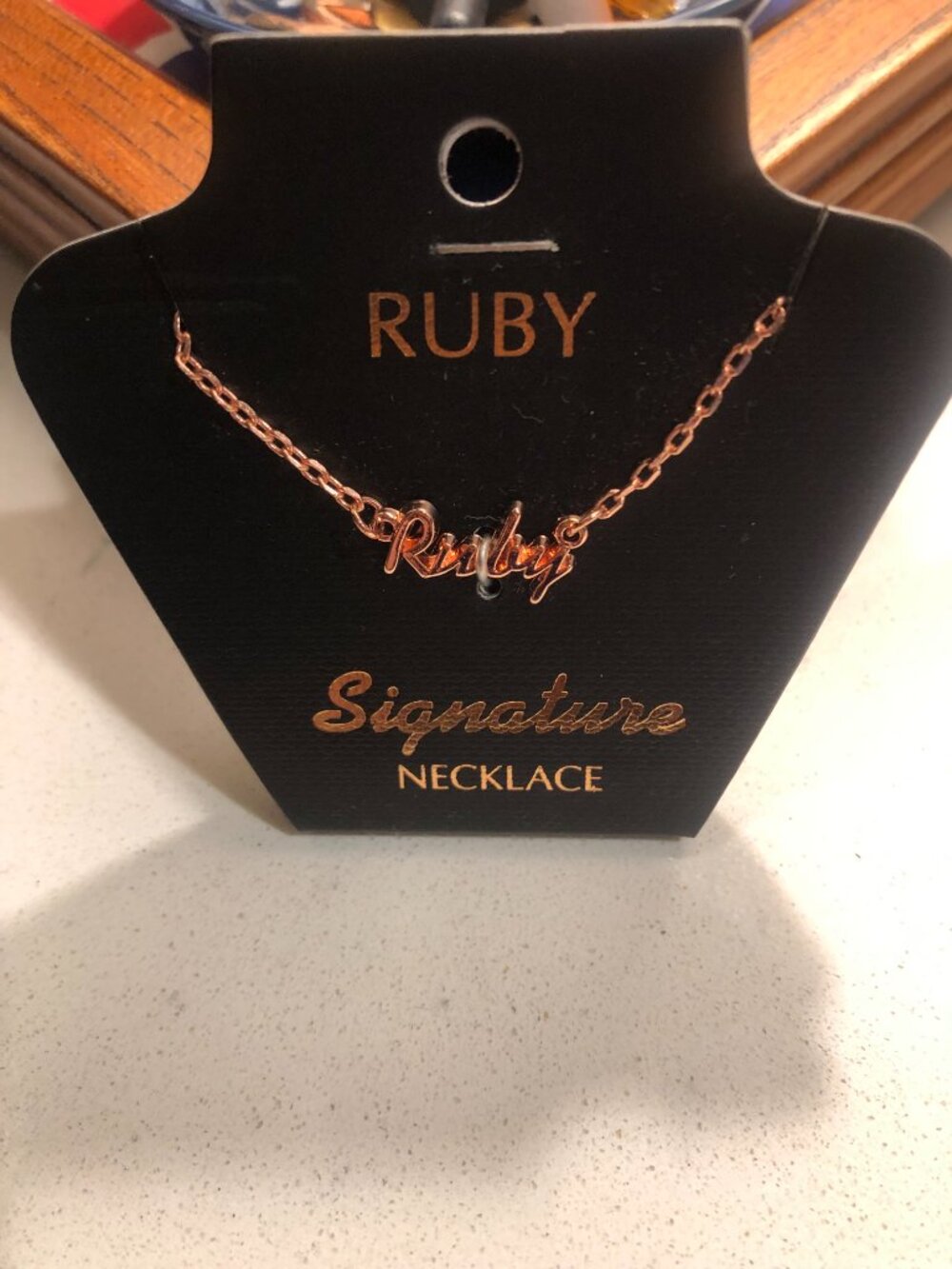 Ruby Name Necklace & Keychain Set - Picture 2 of 2